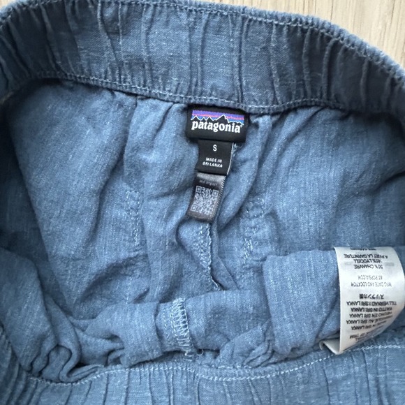 Patagonia Womens S Garden Island Hemp Pants Blue Drawstring Elastic Waist - Picture 4 of 13